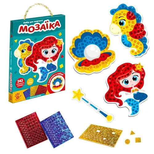 Блискуча мозаїка Vladi Toys Русалочка для дітей 3-6 років