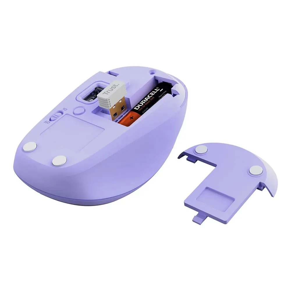 Миша Trust Yvi+ Compact Multi-Device, WL/BT/USB-A, фіолетовий