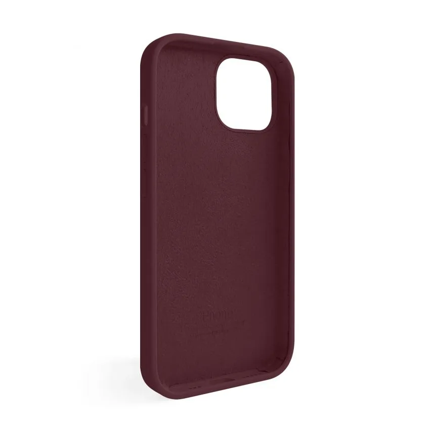 Чохол Silicone Case для Apple iPhone 15 силіконовий бордовий