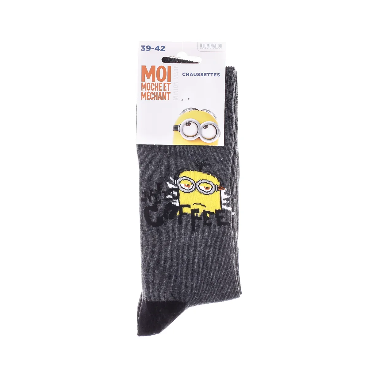 Шкарпетки MINIONS 58% бавовна 43-46 світло-сірий