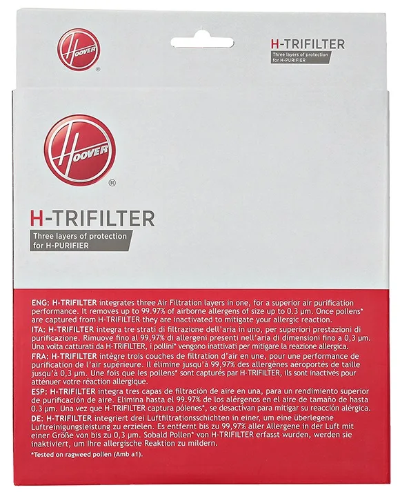 Фильтр Hoover HEPA активный угольный 24,5х23х21,5 см серый