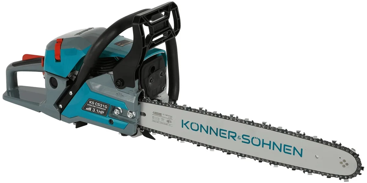 Бензинова пила KonnerSohnen KS CS31G-16, 40 см, об'єм двигуна 54.5 см3, вага 5.6 кг.