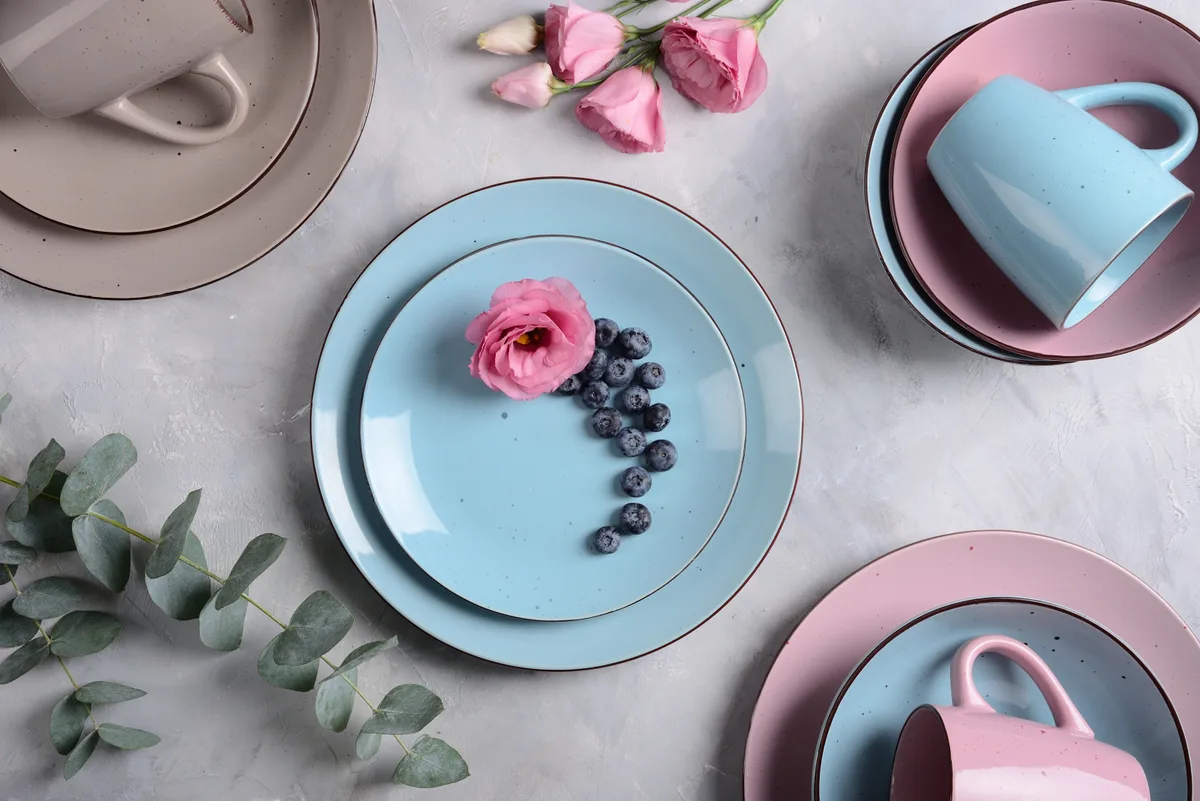 Тарілка обідня Limited Edition Terra керамічна 26,7 см блакитна