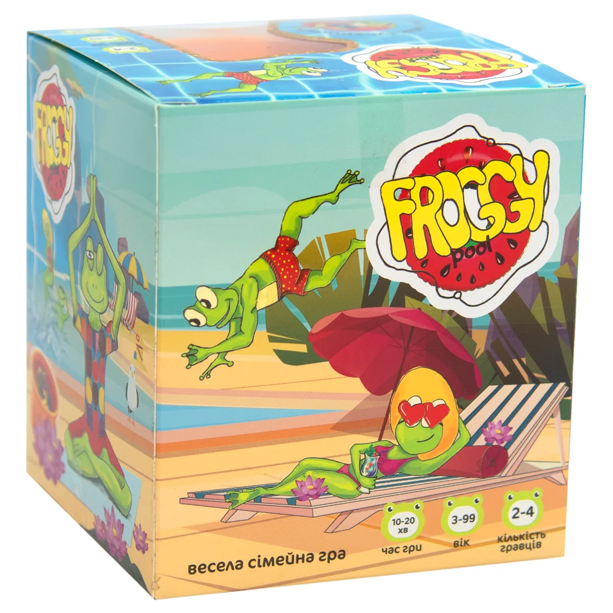 Настільна гра Froggy Pool 12 фігурок 12,5х11х11 см пластикова