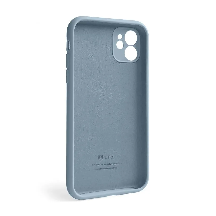 Чохол силіконовий для Apple iPhone 12  блакитний закрита камера