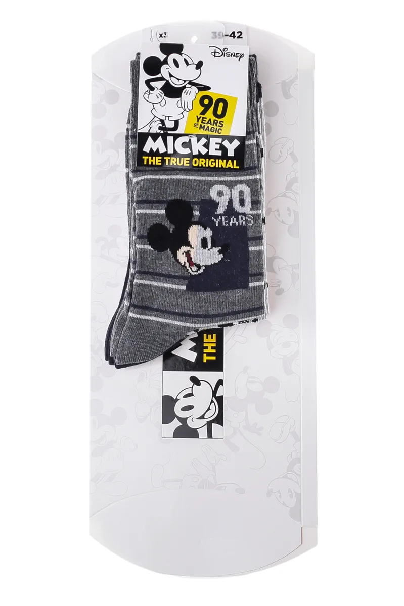 Шкарпетки DISNEY MICKEY 52% бавовна 39-42 синій сірий
