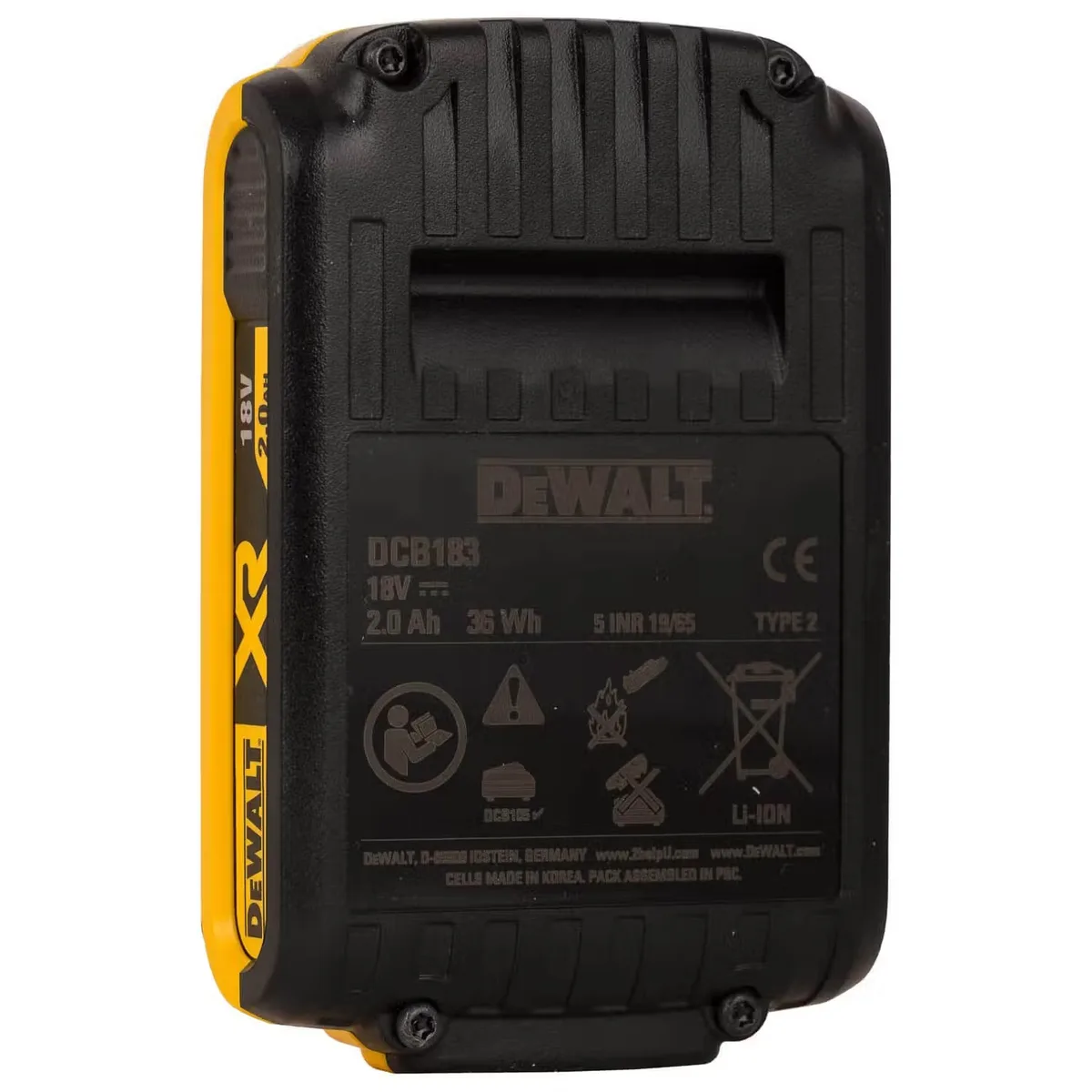 Акумулятор DeWalt 18В Li-ion 2А·год 0.4кг