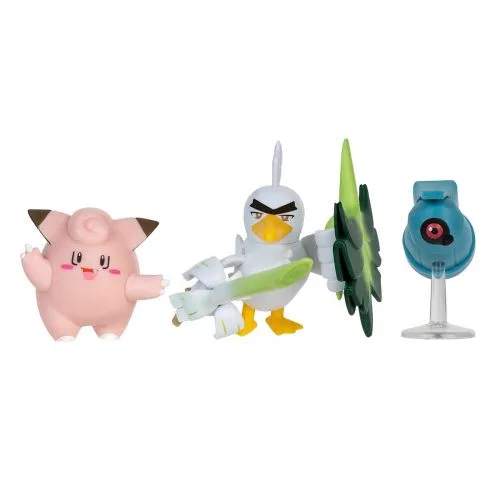 Набір фігурок Pokemon Клефейра Белдум Сірфетчд для дітей 3 фігурки іграшки для рольових ігор