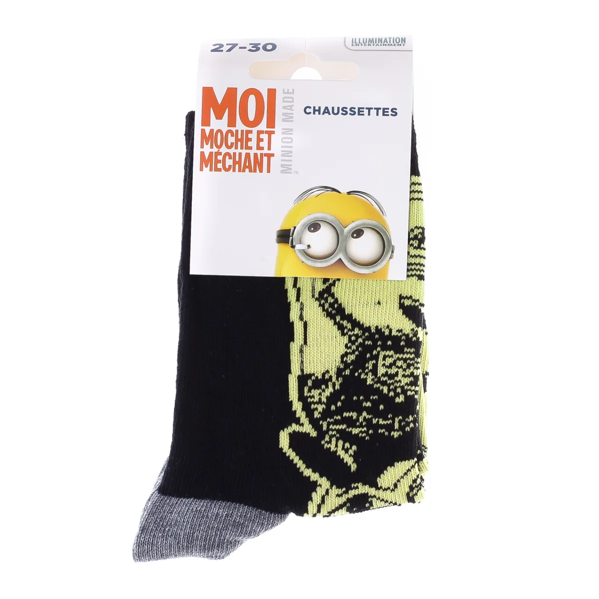 Шкарпетки MINIONS бавовна 27-30 чорний сірий
