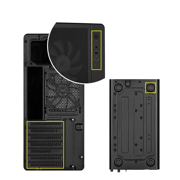 Корпус 2E GAMING Credo Plus V510B без БЖ, 1xUSB3.0, 1х USB 2.0, 1xUSB Type-C, 4x120мм RGB Rainbow, VGA 310мм, TG Side Panel, ATX, чорний