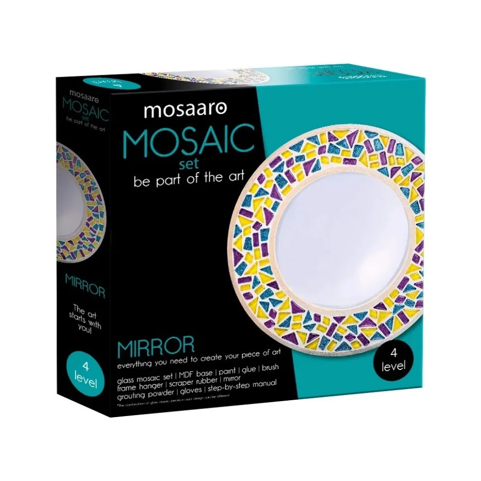 Дитячий набір для творчості Mosaaro МДФ 30 см Дзеркало кришталева мозаїка