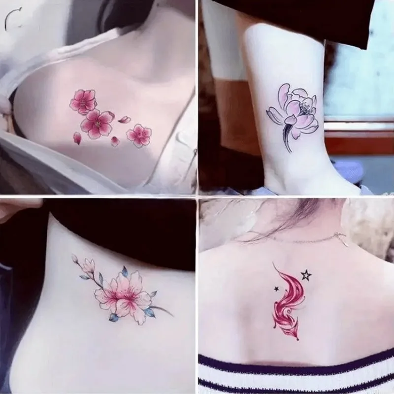 Набір тимчасових татуювань Fresh Tattoo 30 шт 9,5х5,5 см кольорові