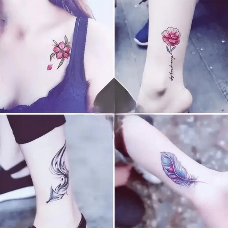 Набір тимчасових татуювань Fresh Tattoo 30 шт 9,5х5,5 см кольорові