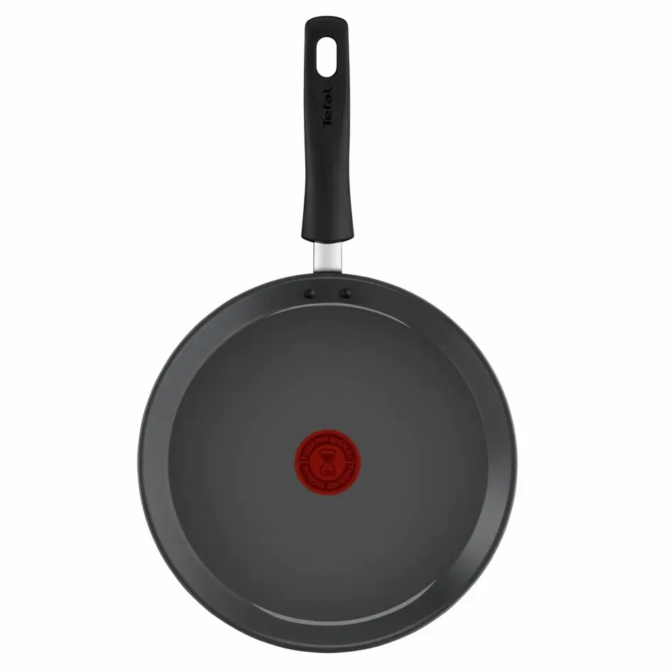 Сковорода для млинців Tefal Renewal, 25 см, алюмінієва, з бакелітовою ручкою, сірого кольору.