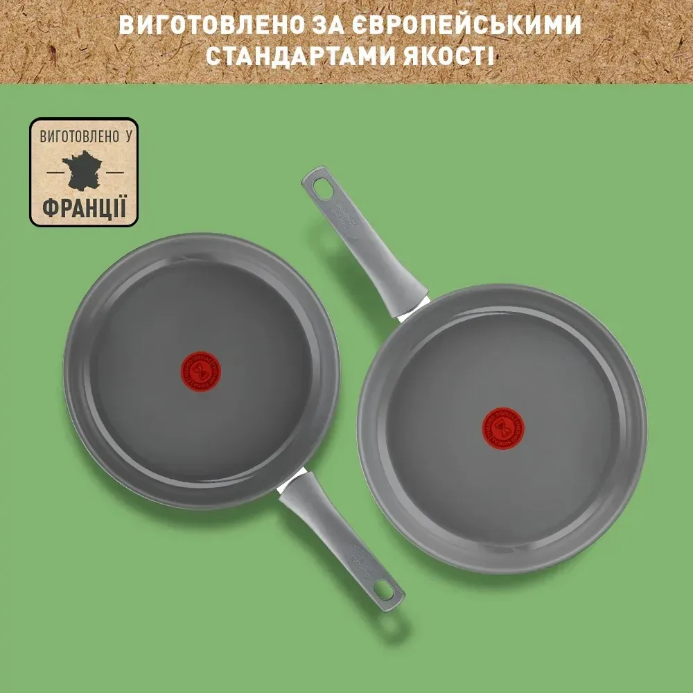 Сковорода для млинців Tefal Renewal, 25 см, алюмінієва, з бакелітовою ручкою, сірого кольору.
