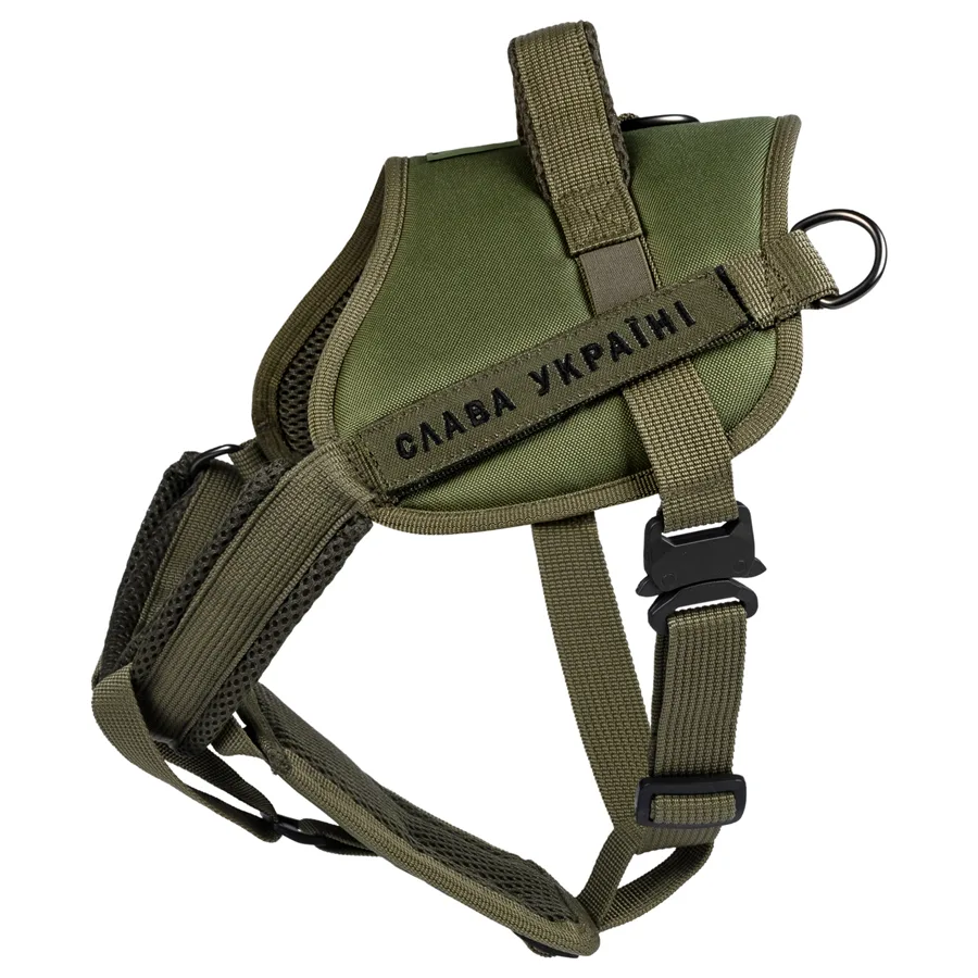 Шлея WAUDOG PRO XS 35-45 см нейлон хакі металевий фастекс