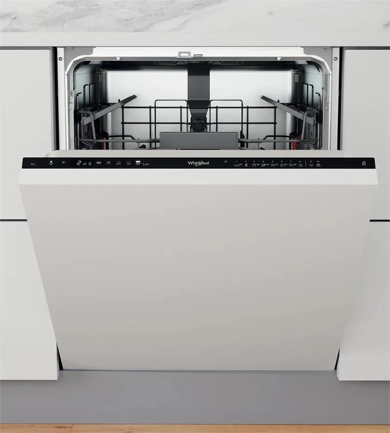 Вбудована посудомийна машина Whirlpool, 14 комплектів, клас енергоефективності A+++, 60 см, з дисплеєм, інверторним двигуном, біла