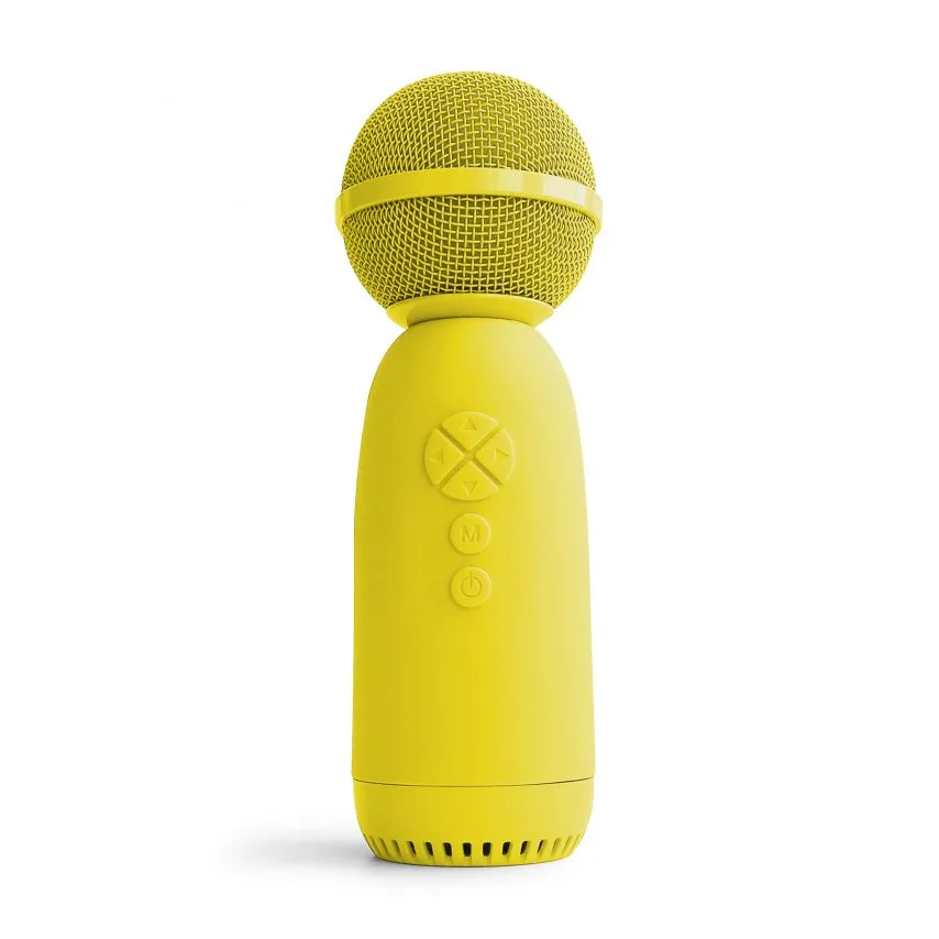 Мікрофон колонка бездротова Bluetooth 5W жовта пластикова 1500mAh 10м