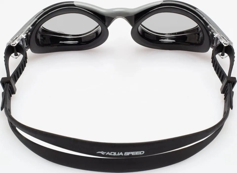 Окуляри для плавання AQUA SPEED полікарбонат TPE One Size чорний сірий