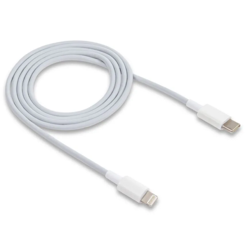 Кабель USB Type-C to Lightning XO Силіконовий 1м Білий 18W 2A