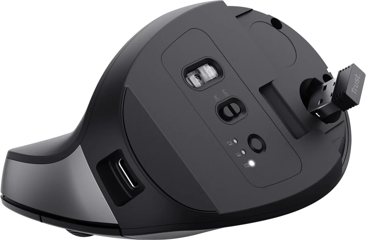 Миша Trust Bayo + Ergonomic, BT/WL/USB-A, чорний