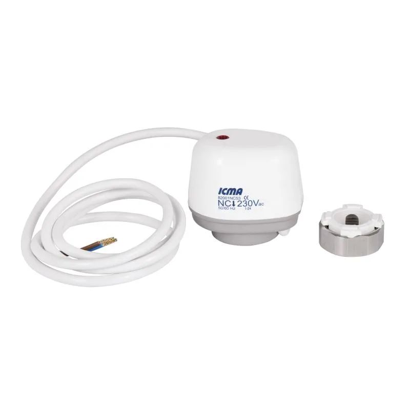 Сервопривод ICMA 220V закрытый NC 100N 63х44х57 мм для систем отопления и охлаждения