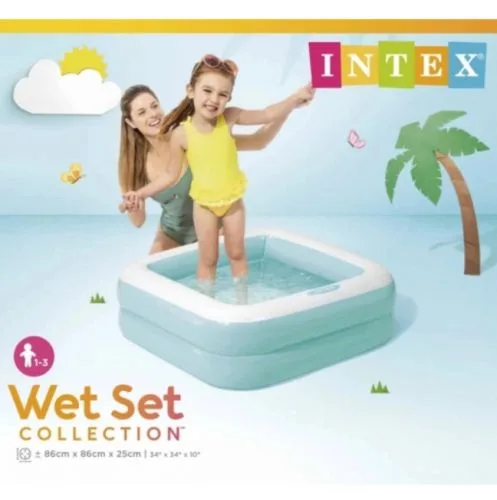 Надувний басейн Intex бірюзовий 86 х 25 см для дітей від 1 до 3 років