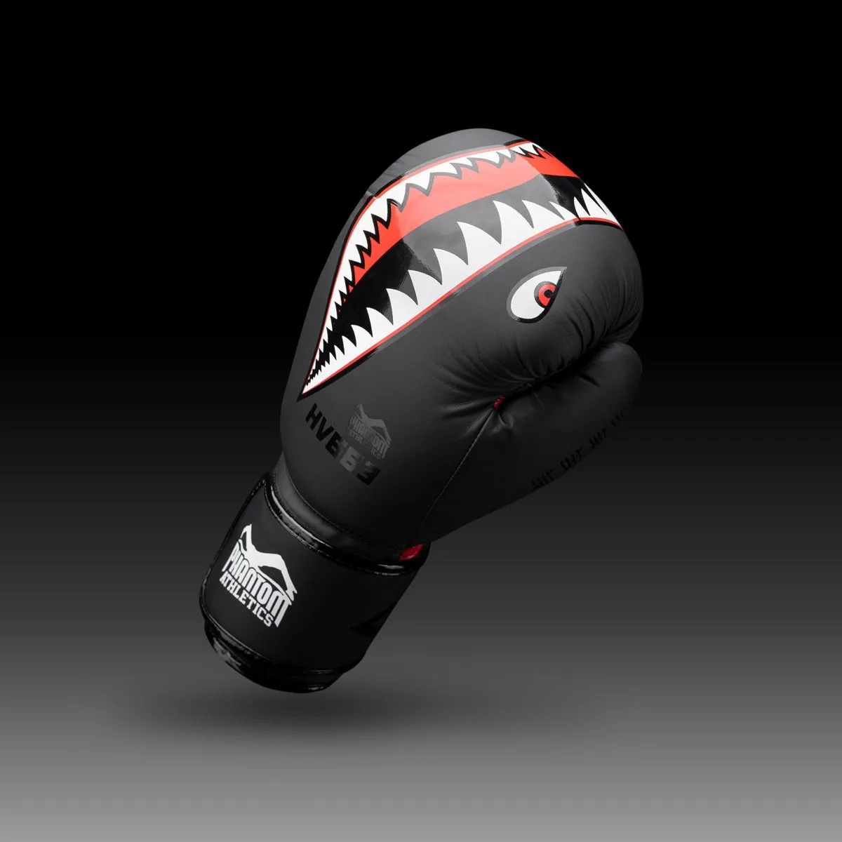 Боксерські рукавиці Phantom PU 16 унцій чорні з капою в комплекті