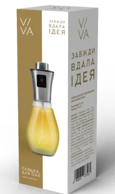 Пляшка для олії Viva скло нержавіюча сталь 200 мл