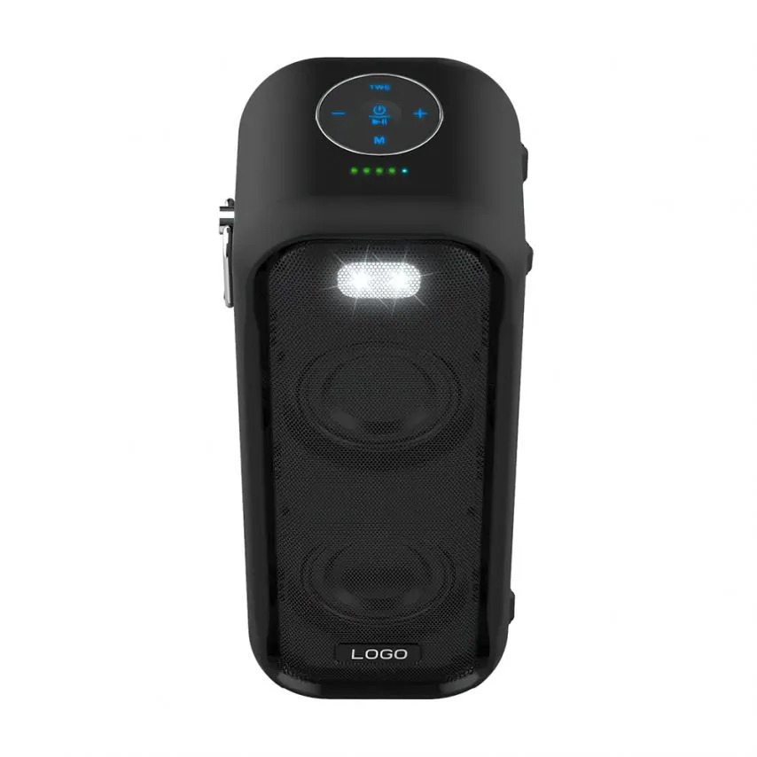 Портативна колонка Bluetooth 15W 3000mAh ABS чорна 230х95х85 мм