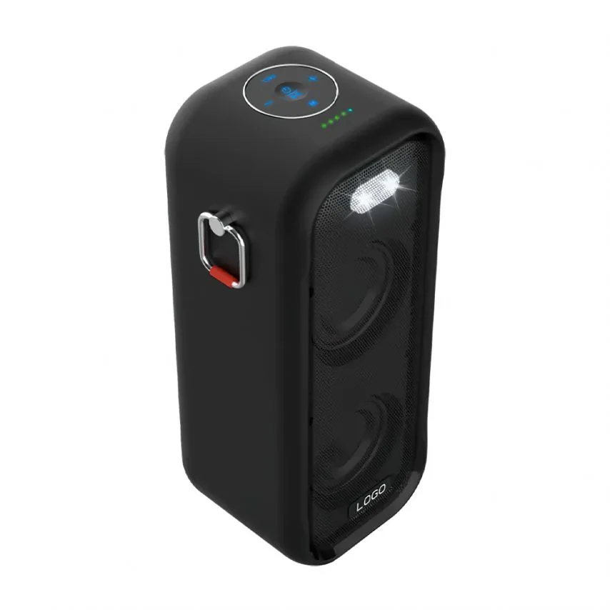 Портативна колонка Bluetooth 15W 3000mAh ABS чорна 230х95х85 мм