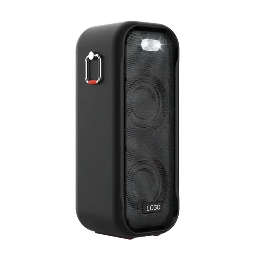 Портативна колонка Bluetooth 15W 3000mAh ABS чорна 230х95х85 мм