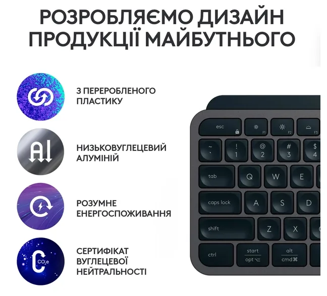 Клавіатура Logitech бездротова мембранна 430х132х21 мм сірий