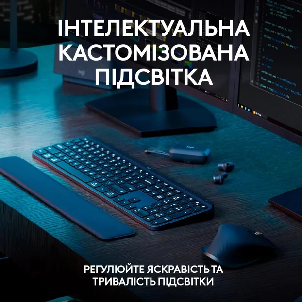 Клавіатура Logitech бездротова мембранна 430х132х21 мм сірий