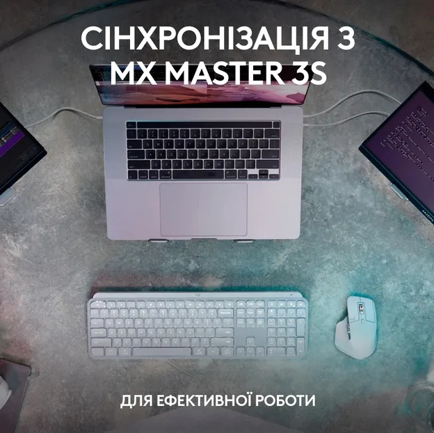 Клавіатура Logitech бездротова мембранна 430х132х21 мм сірий