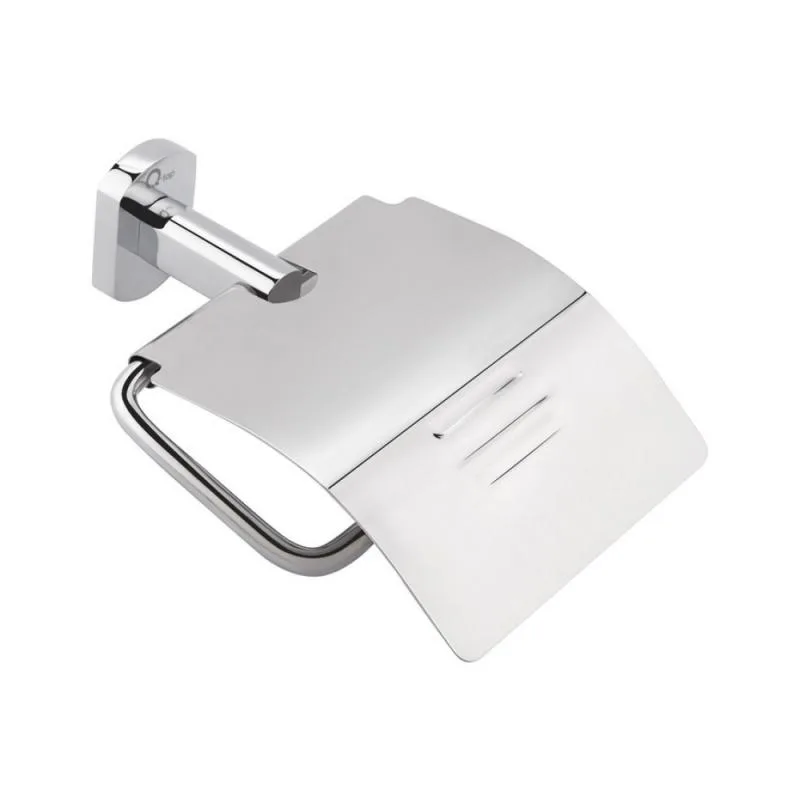Тримач для туалетного паперу закритий Qtap Liberty 145х135х95 мм латунь хром