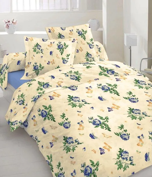 Євро комплект постільної білизни Home Line бязь 50х70 блакитний