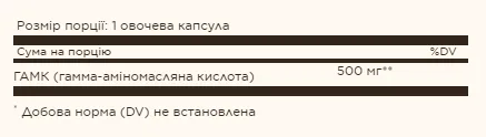 GABA 500мг Solgar Вегетаріанські капсули 50 шт