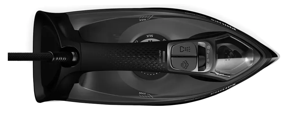 Праска з подачею пари Philips 2600 Вт SteamGlide Plus Чорна 320 мл