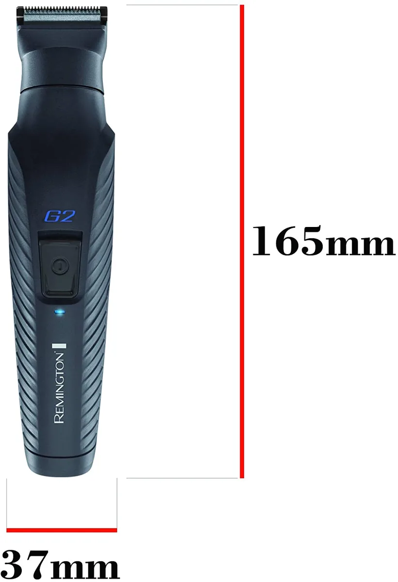 Набір для стрижки Remington G2 Graphite: універсальний тример для волосся, вусів, бороди, носа та тіла, акумуляторний, 5 насадок,