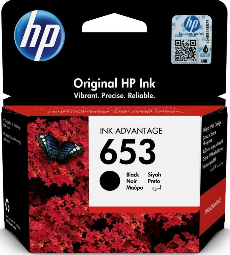 Картридж с печатающей головкой струйный HP No.653 DJ IA 2876/6075/6475 черный
