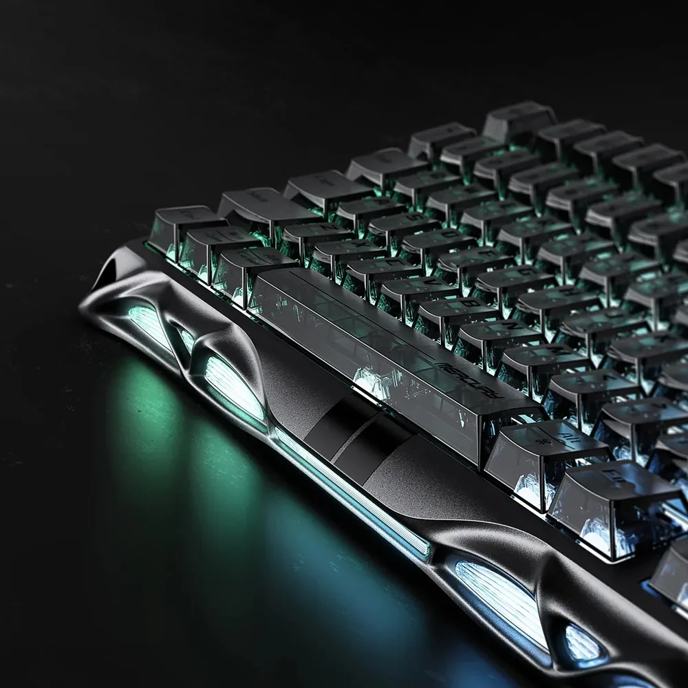 Клавіатура механічна GravaStar Mercury V75 80keys, Magnetic Jade Pro, 8K, USB-A, RGB, Stealth Black