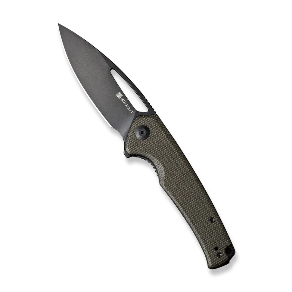Складаний ніж Sencut 9Cr18MoV 8,8 см Micarta темно-зелений