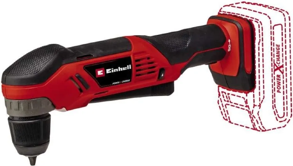 Акумуляторна дриль кутова Einhell 18В 1100об/хв швидкозажимна для свердління та закручування шурупів
