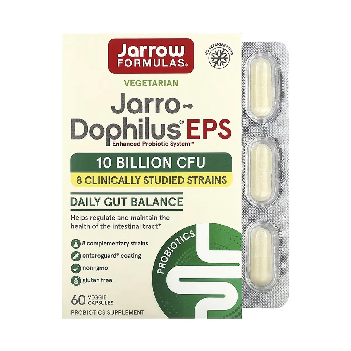 Jarrow Formulas Jarro-Dophilus EPS Пробіотики 60 капсул Вегетаріанські