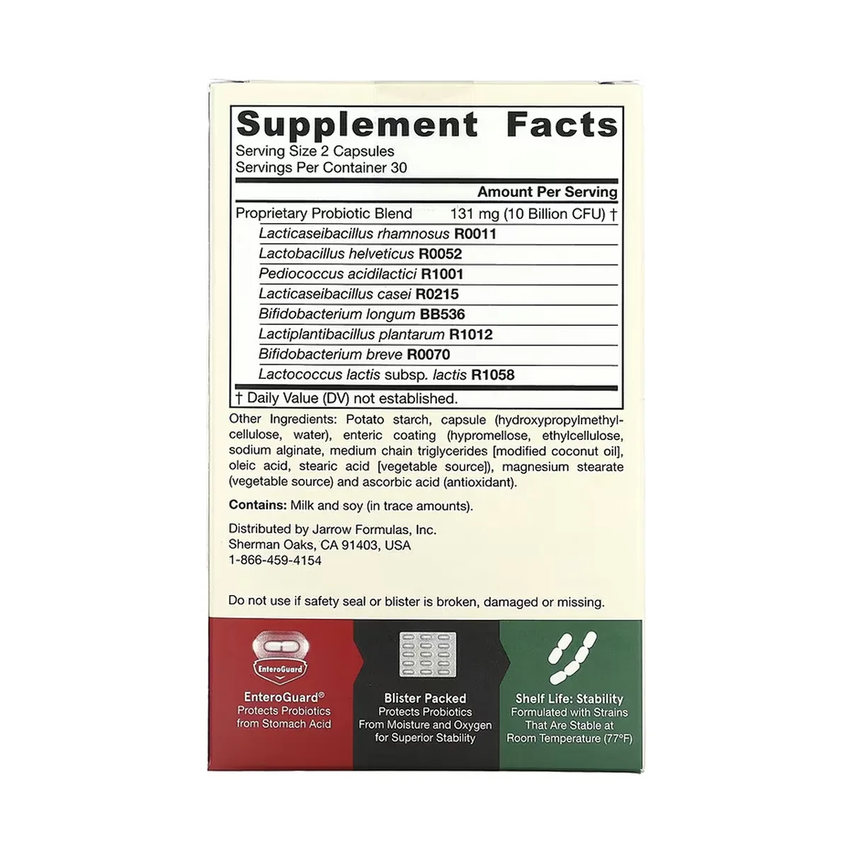 Jarrow Formulas Jarro-Dophilus EPS Пробиотики 60 капсул Вегетарианские