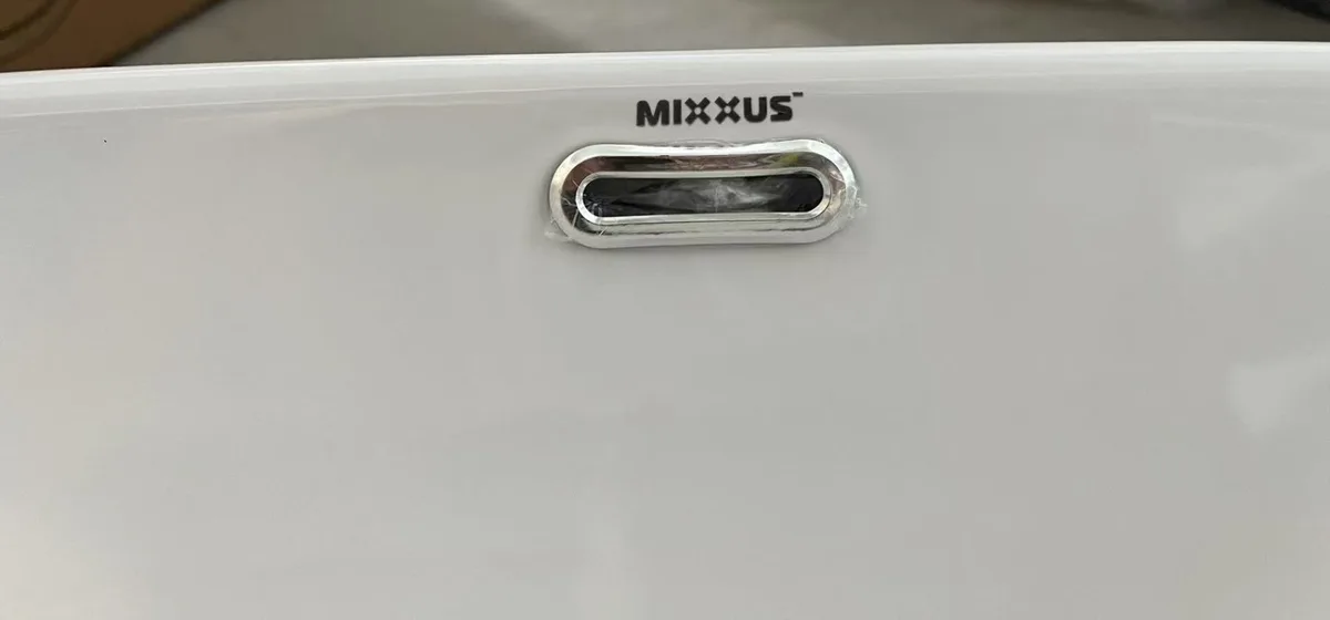 Раковина врізна Mixxus Premium керамічна 600х400х190 мм біла овальна з переливом
