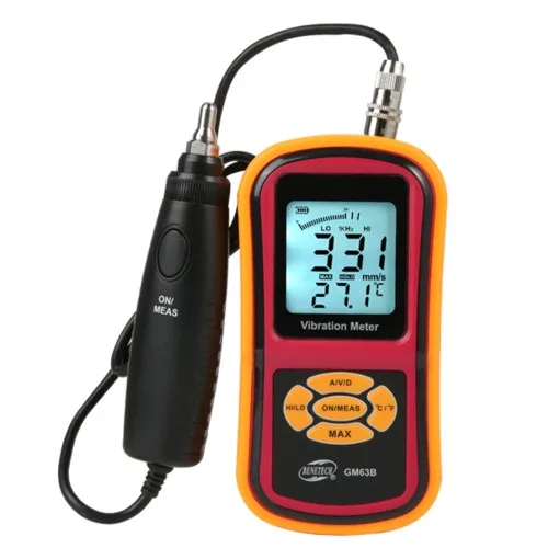 Віброметр Benetech GM63B п'єзоелектричний 10Гц-15кГц компактний чорний