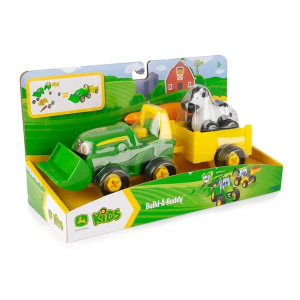 Конструктор John Deere Kids Трактор зелёный жёлтый чёрный 29х11х15 см