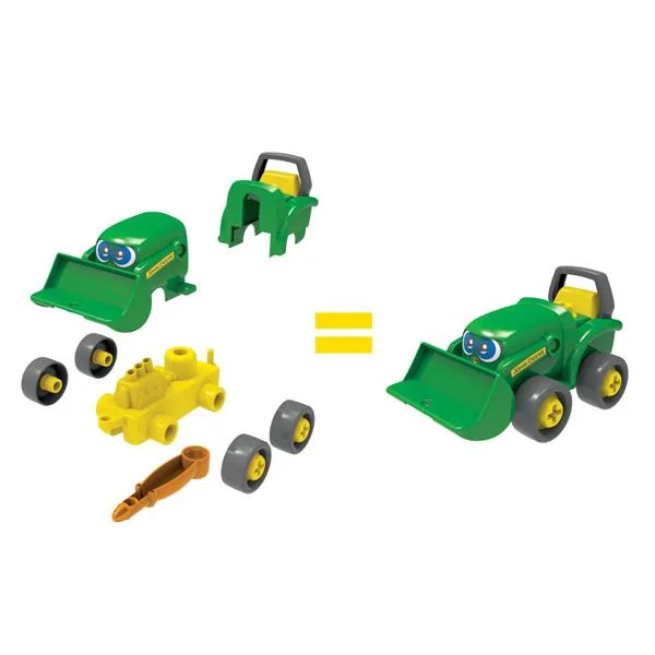 Конструктор John Deere Kids Трактор зелёный жёлтый чёрный 29х11х15 см